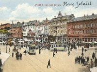 Trg bana Jelačića oko 1910. godine, razglednica.jpg